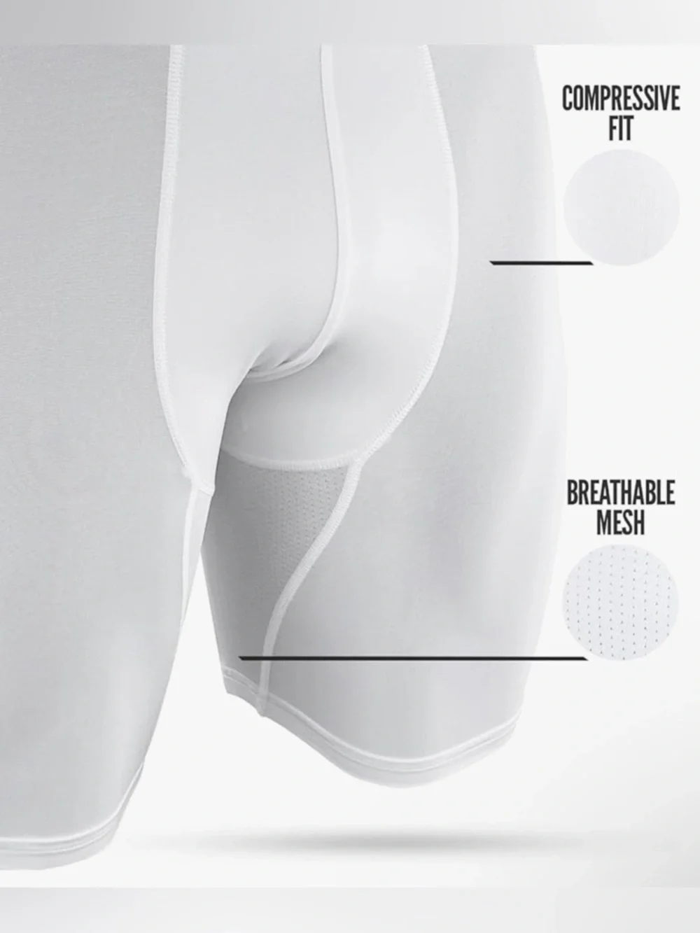 Men's White Swim Board Shorts